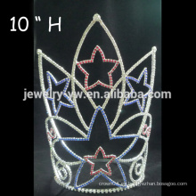 Corona nupcial cristalina de la manera, corona del desfile de belleza, corona de la reina de la tiara del desfile de la estrella para la venta